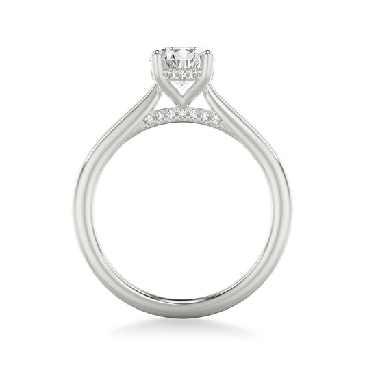 Kate Hidden Halo Diamond Engagement Ring with Moissanite (7283135742136)