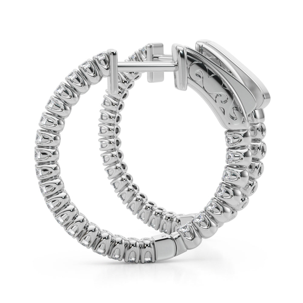 Classic Inside-Out Pavé Hoop Earrings (7196795568312)