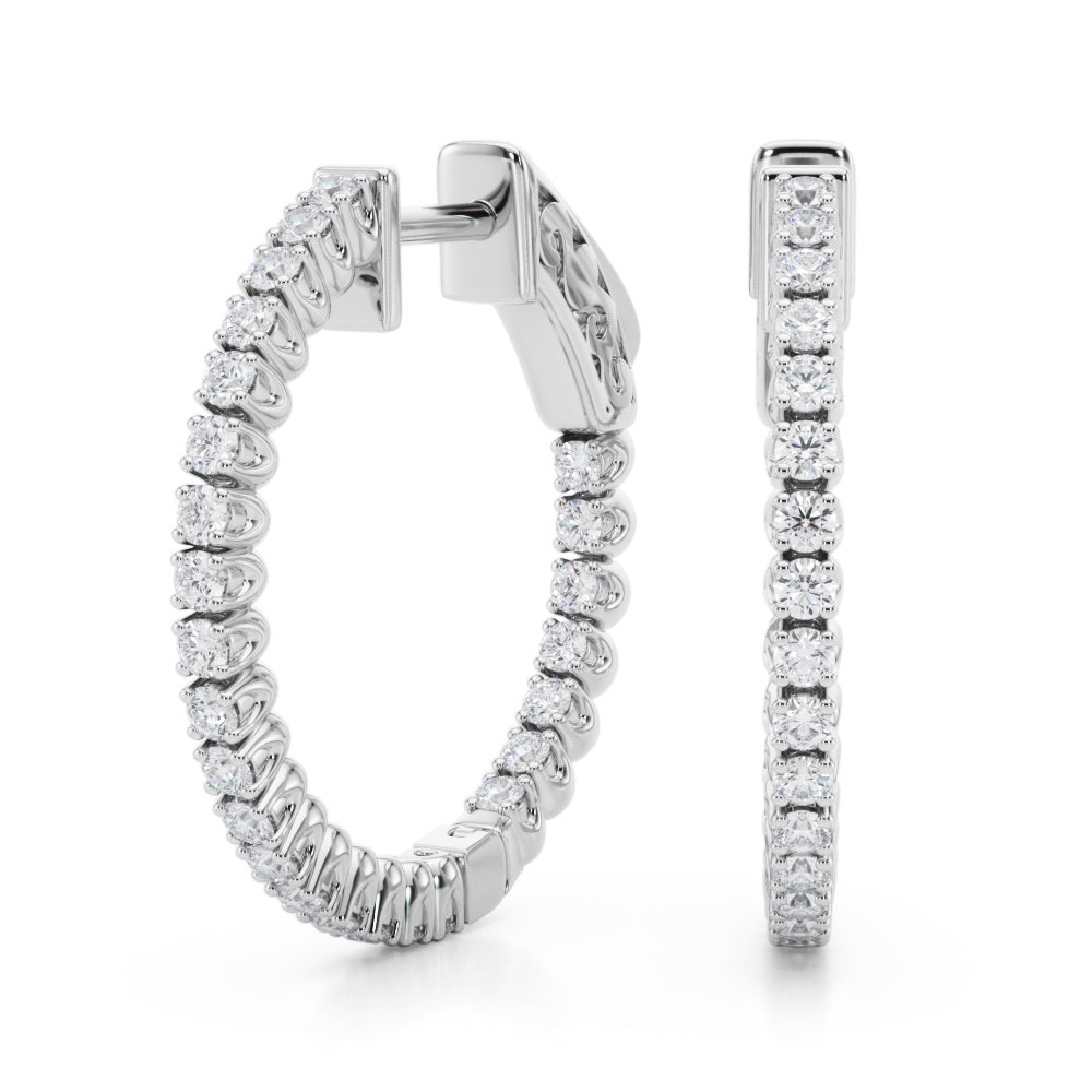 Classic Inside-Out Pavé Hoop Earrings (7196795568312)