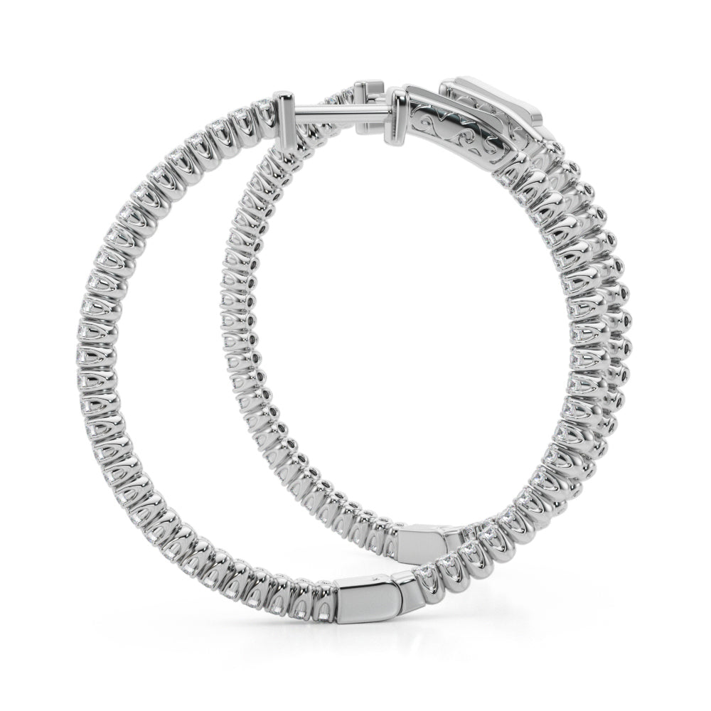 Classic Inside-Out Pavé Hoop Earrings (7196795568312)