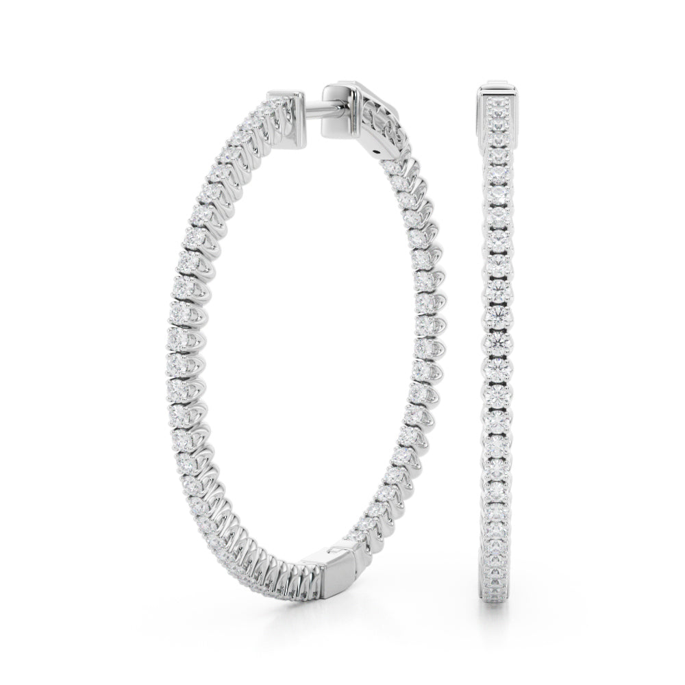 Classic Inside-Out Pavé Hoop Earrings (7196795568312)