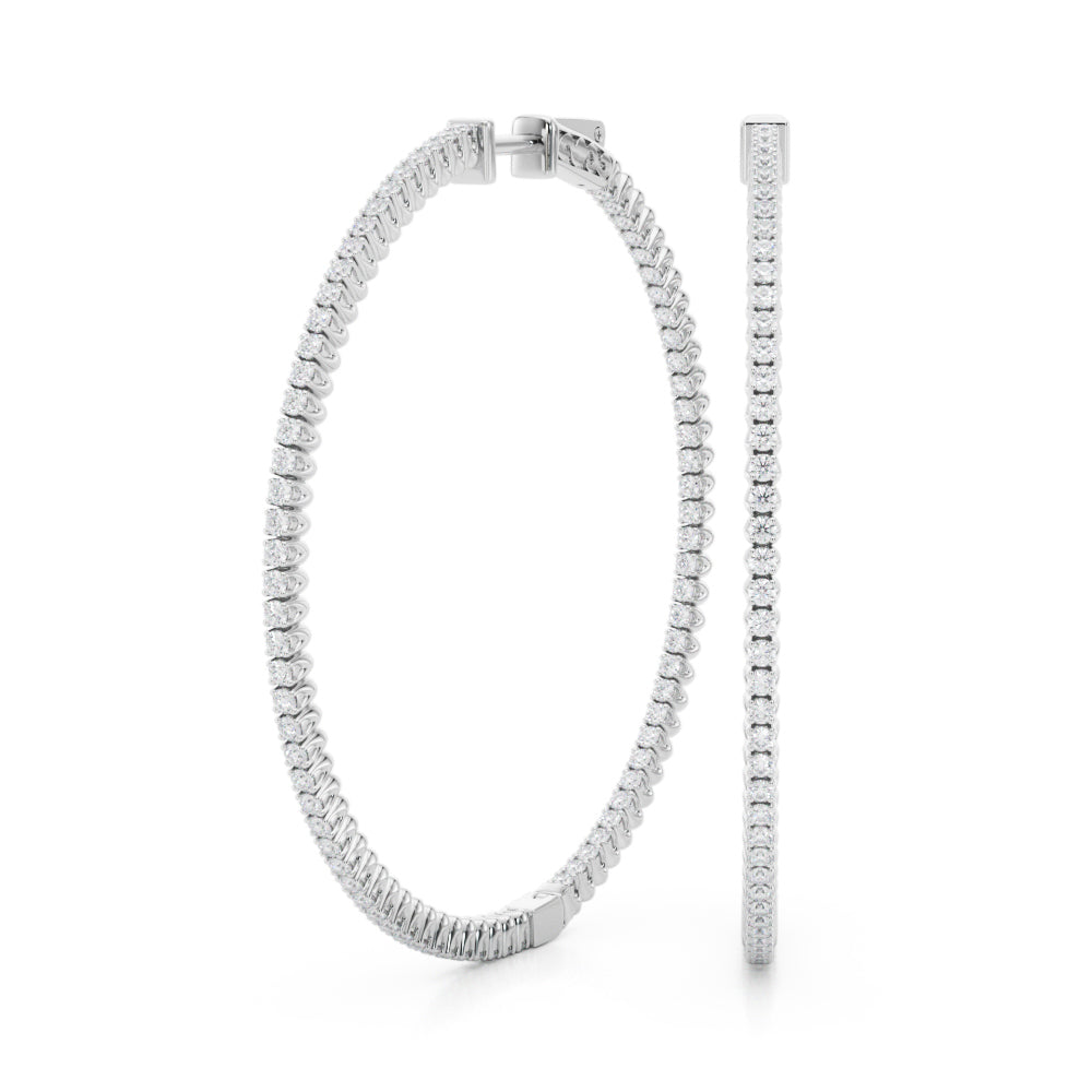 Classic Inside-Out Pavé Hoop Earrings (7196795568312)