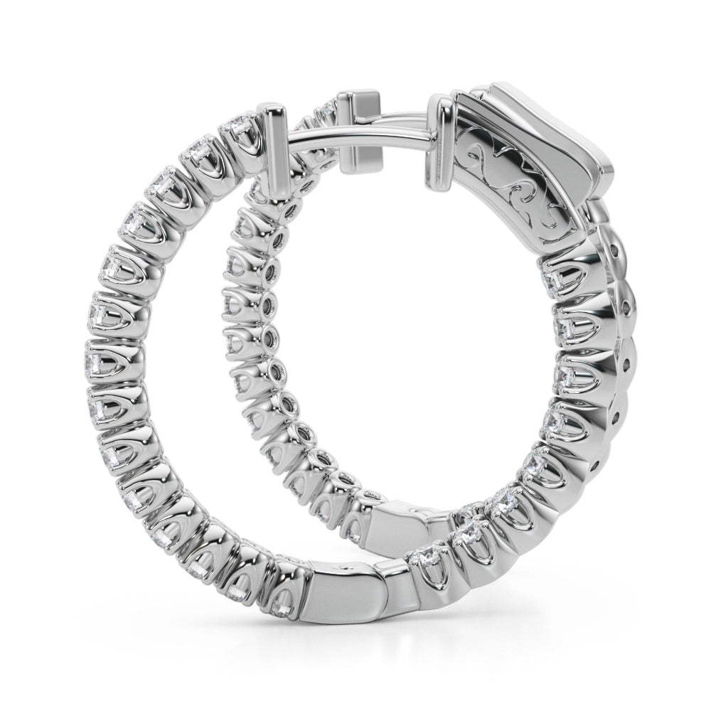 Classic Inside Out U-Prong Hoop Earrings (7196794912952)