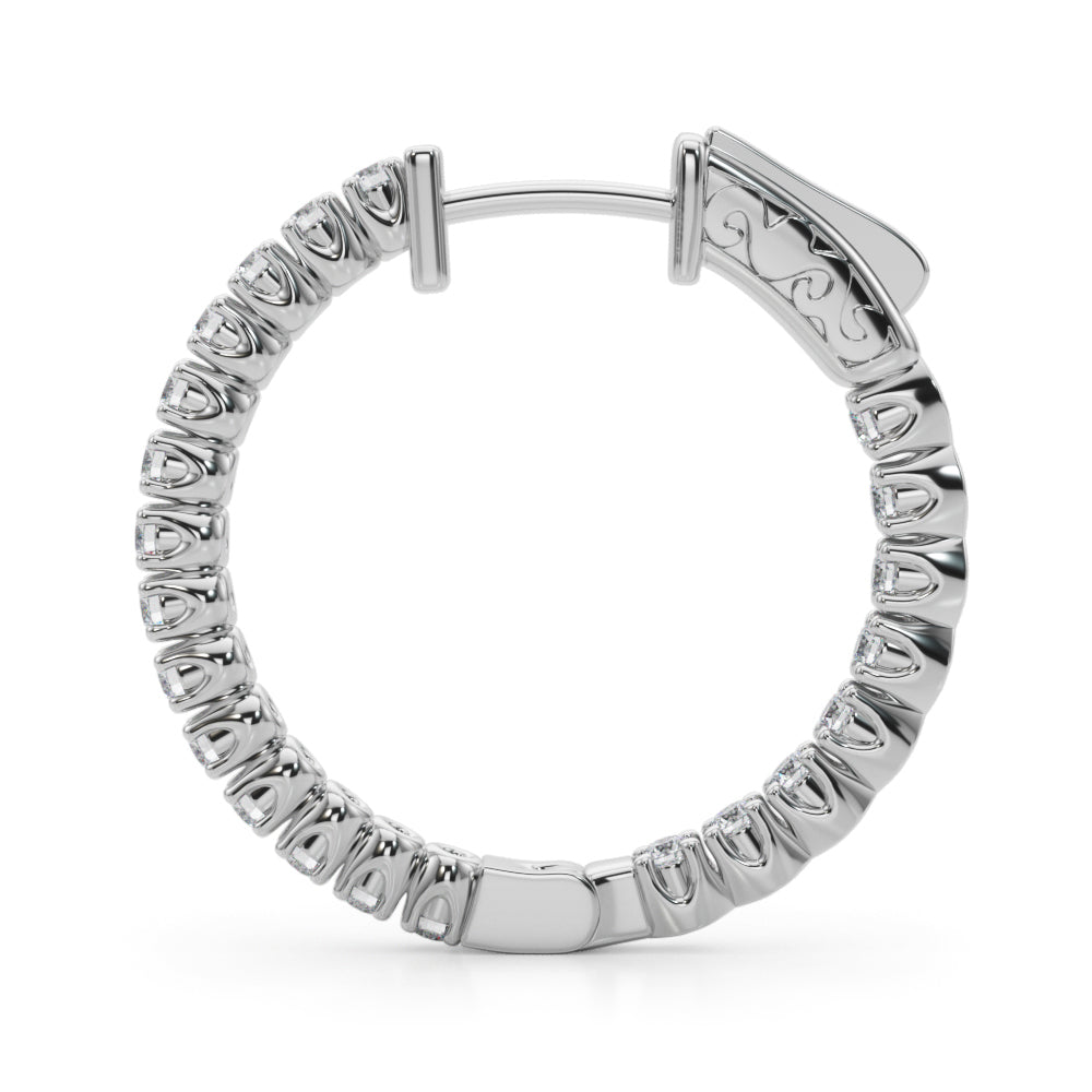 Classic Inside Out U-Prong Hoop Earrings (7196794912952)