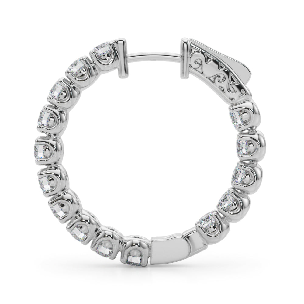 Classic Inside Out U-Prong Hoop Earrings (7196794912952)