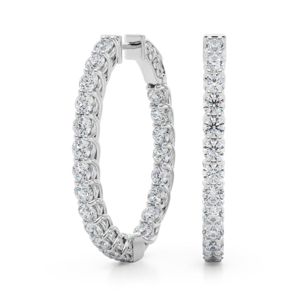 Elongated Inside Out Diamond Trellis Hoop Earrings (2.50 ct. tw.) (7196795470008)