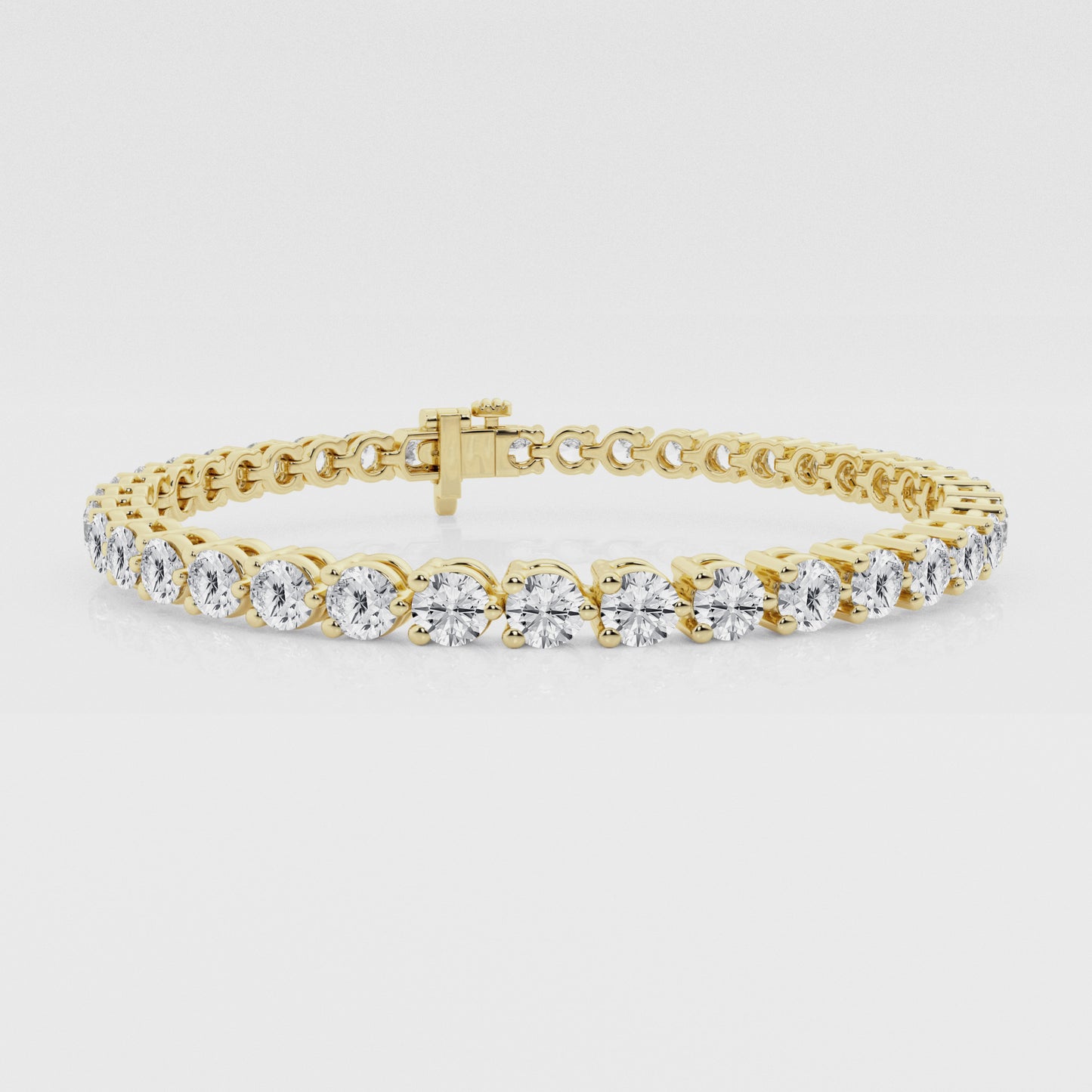 Three-Prong Lab Diamond Tennis Bracelet (7294197530808)