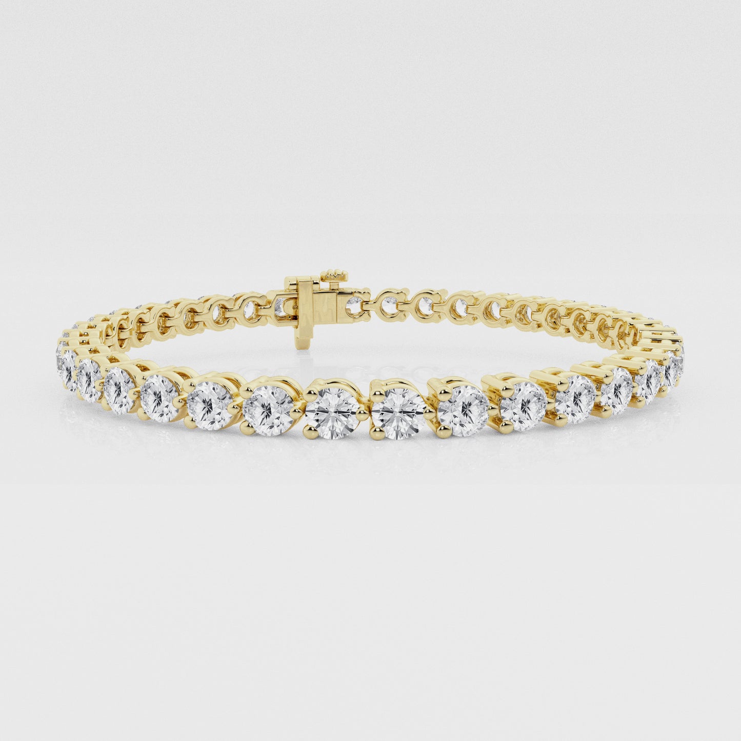 Three-Prong Lab Diamond Tennis Bracelet (7294197530808)