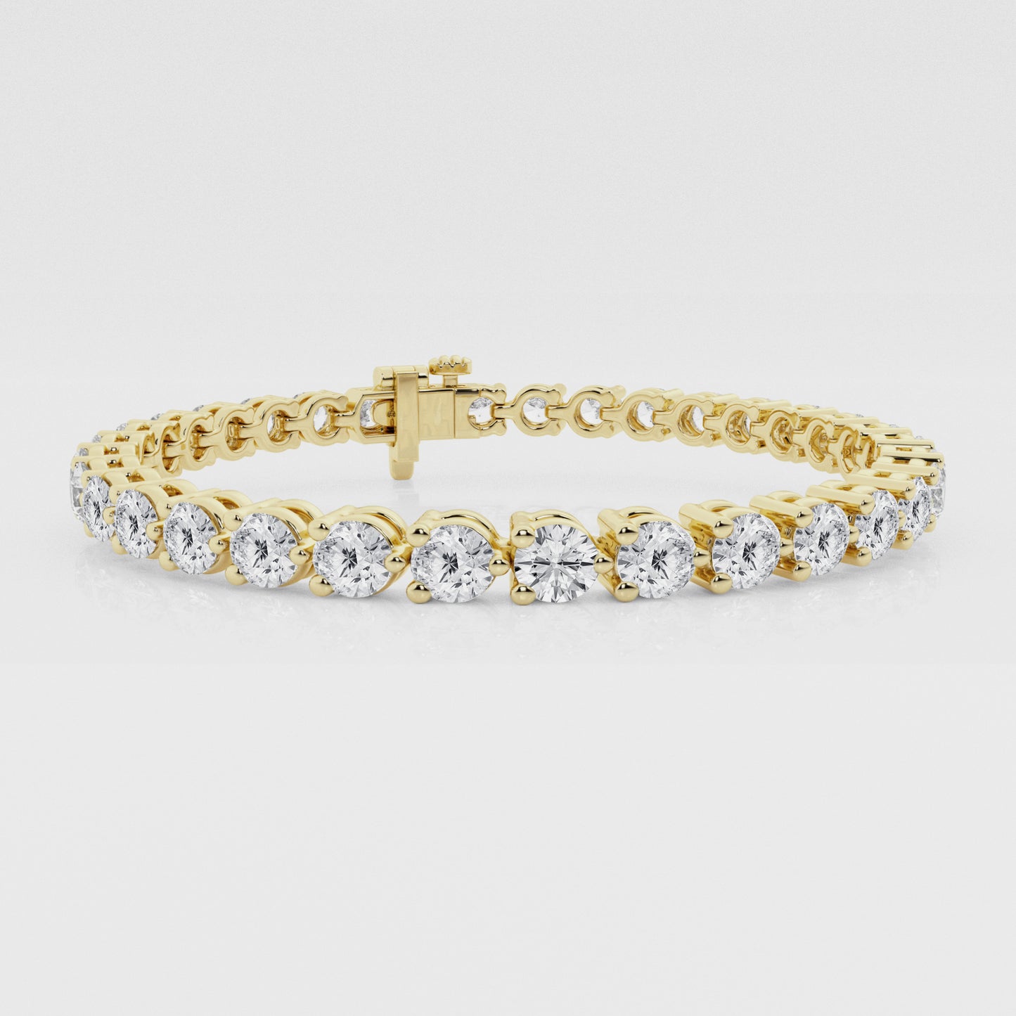 Three-Prong Lab Diamond Tennis Bracelet (7294197530808)