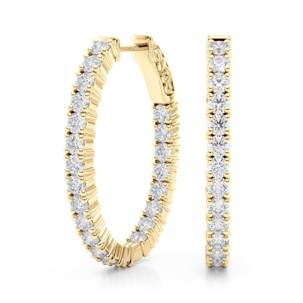 Classic Eternal Diamond Hoop Earrings (7196795142328)