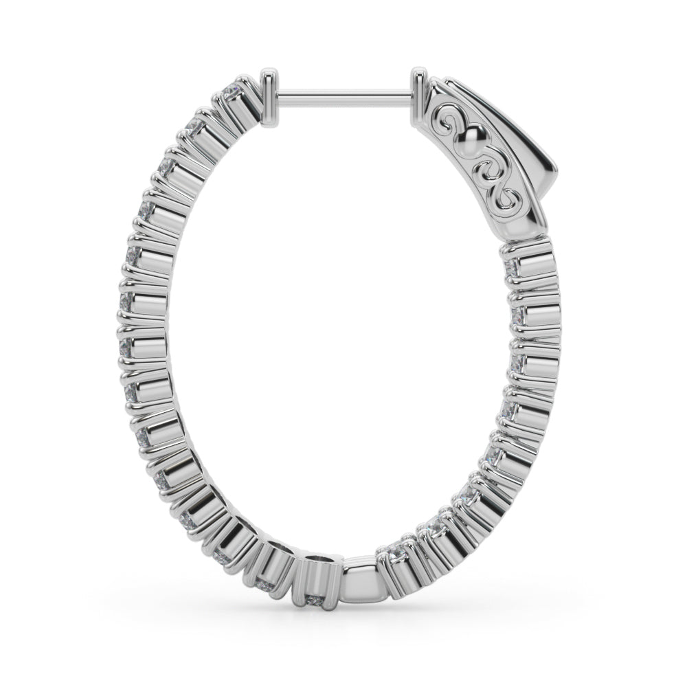 Classic Eternal Diamond Hoop Earrings (7196795142328)