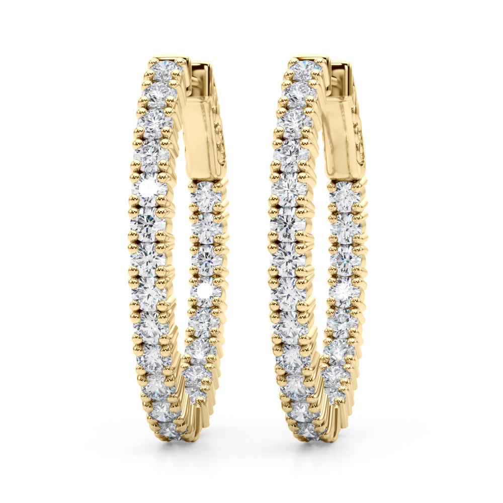 Classic Eternal Diamond Hoop Earrings (7196795142328)