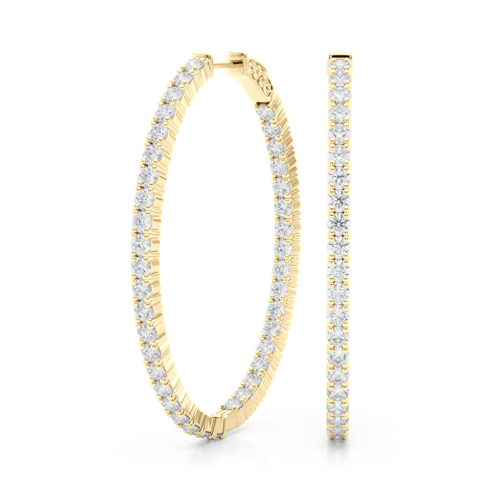 Classic Eternal Diamond Hoop Earrings (7196795142328)