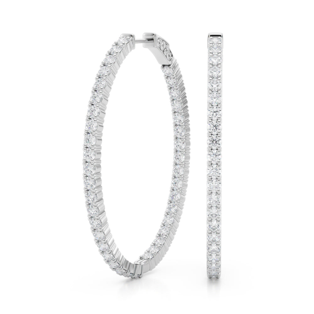 Classic Eternal Diamond Hoop Earrings (7196795142328)