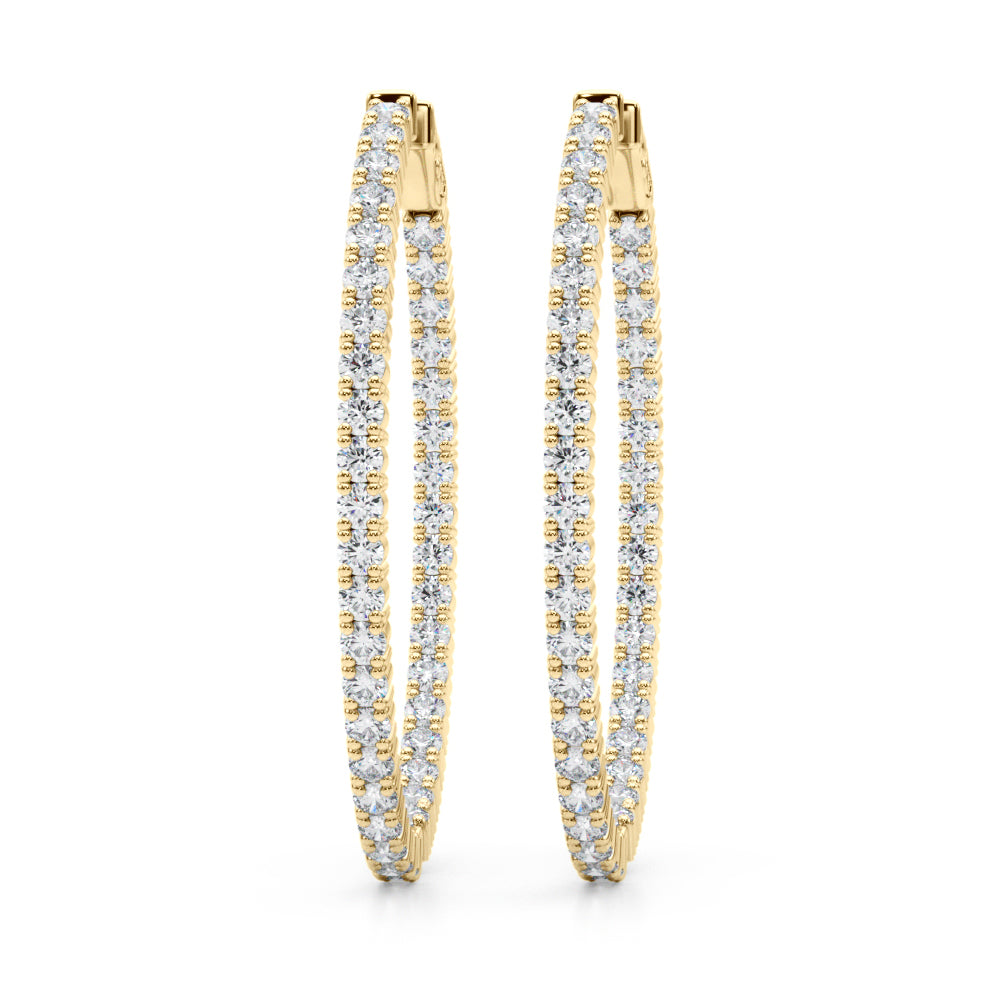 Classic Eternal Diamond Hoop Earrings (7196795142328)