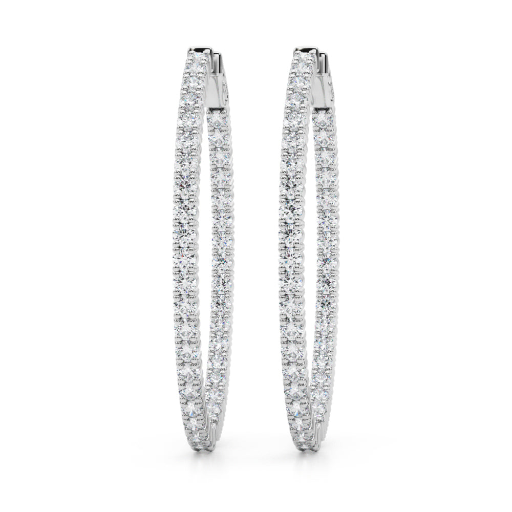 Classic Eternal Diamond Hoop Earrings (7196795142328)