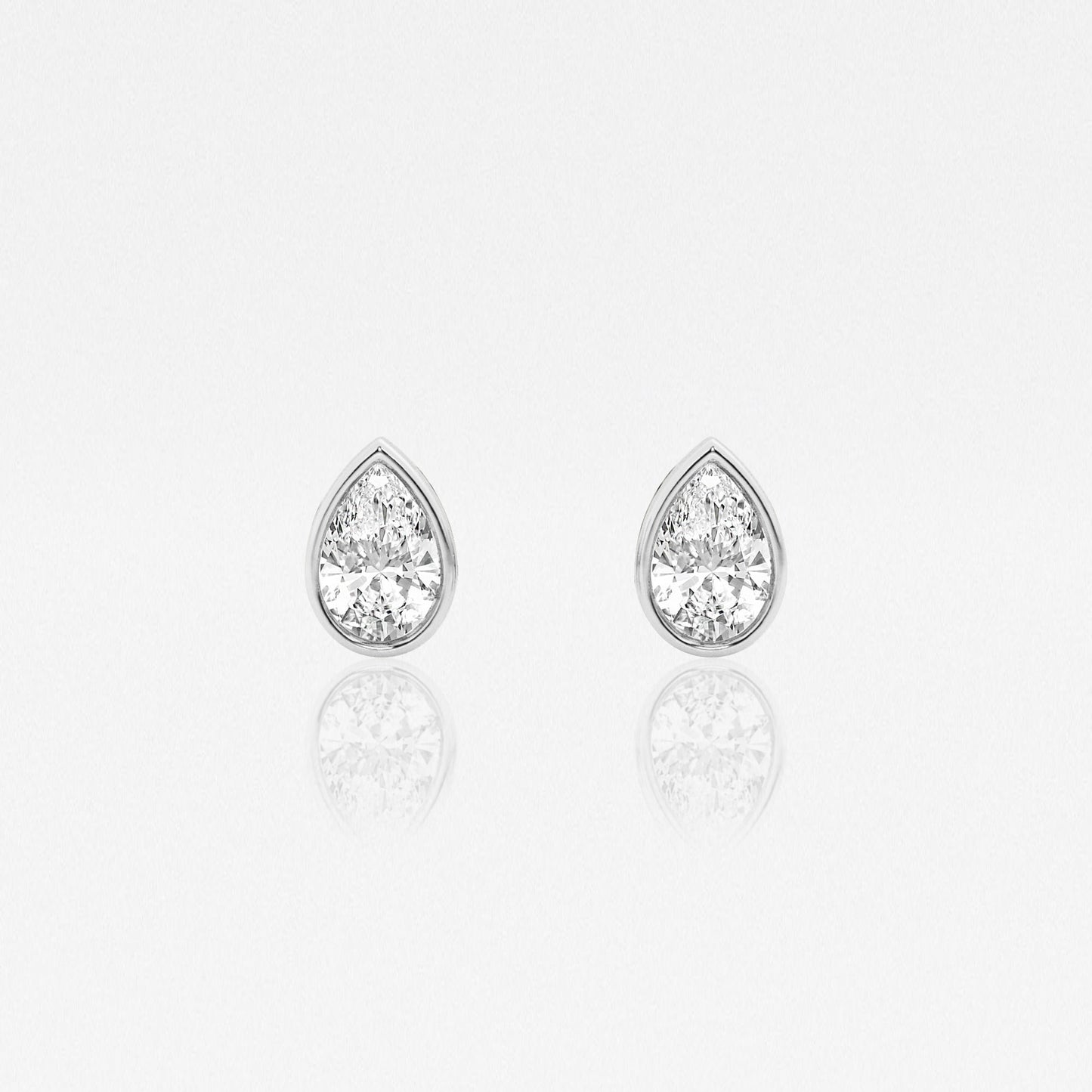 Pear Lab Diamond Bezel Stud Earrings (7300329701560)