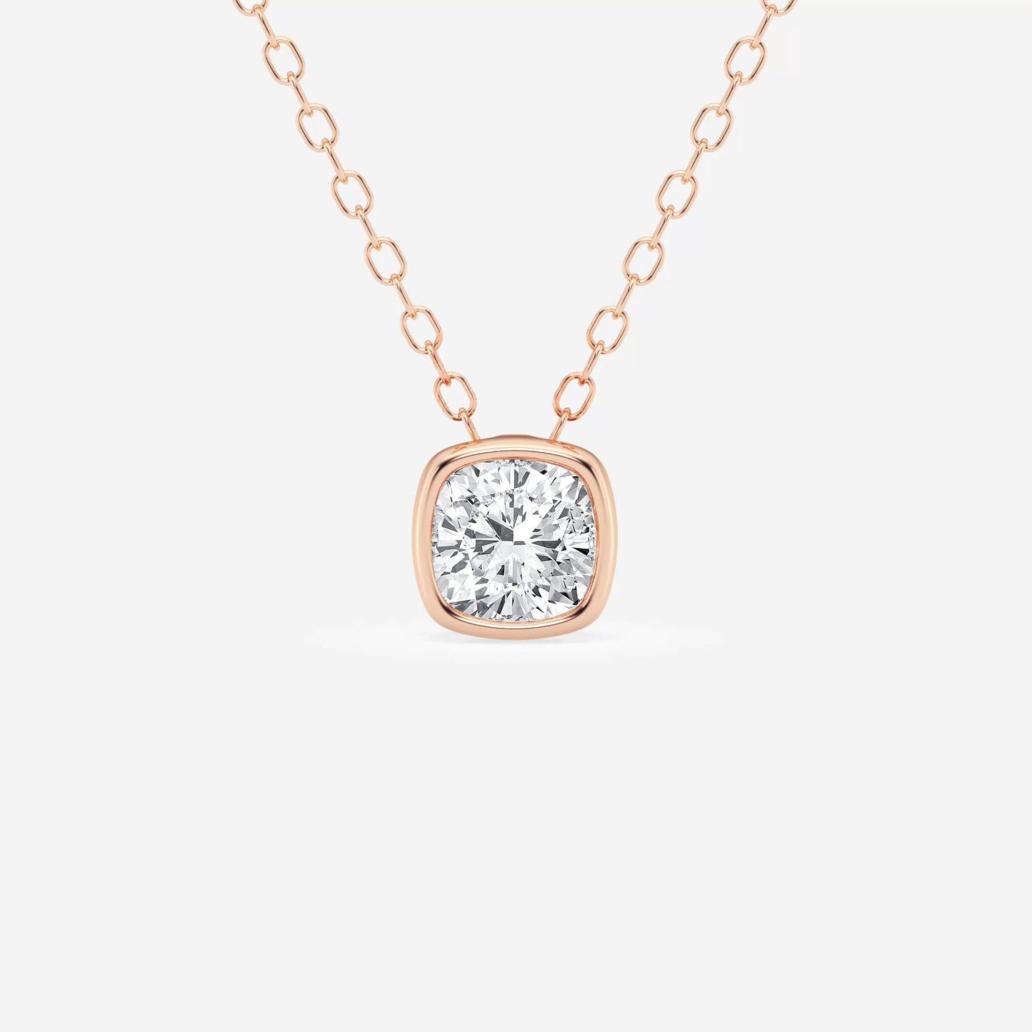 Modern Bezel Cushion Lab Diamond Pendant (7300312170680)