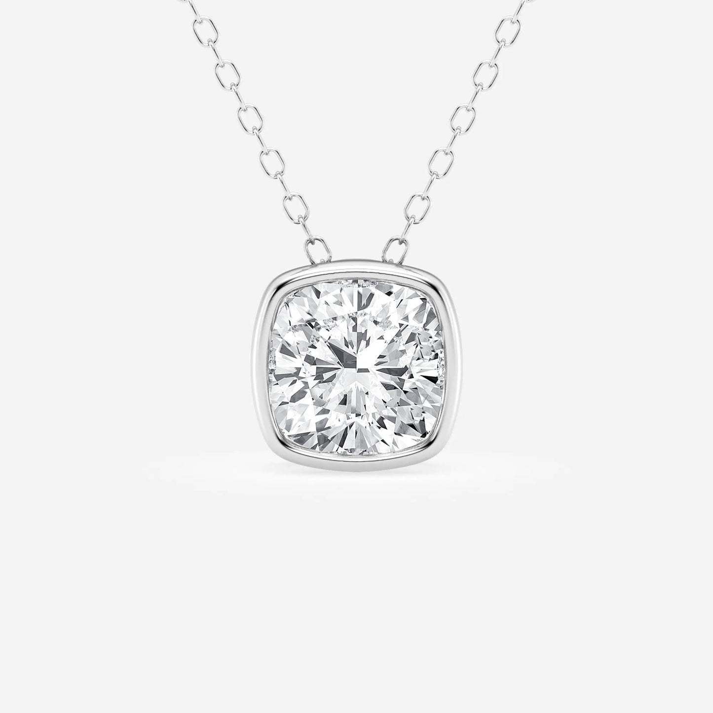 Modern Bezel Cushion Lab Diamond Pendant (7300312170680)