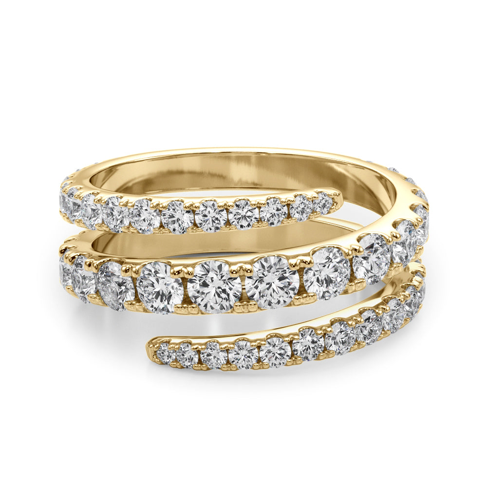 Lab-Grown Diamond Three Strands Ring (7200329597112)
