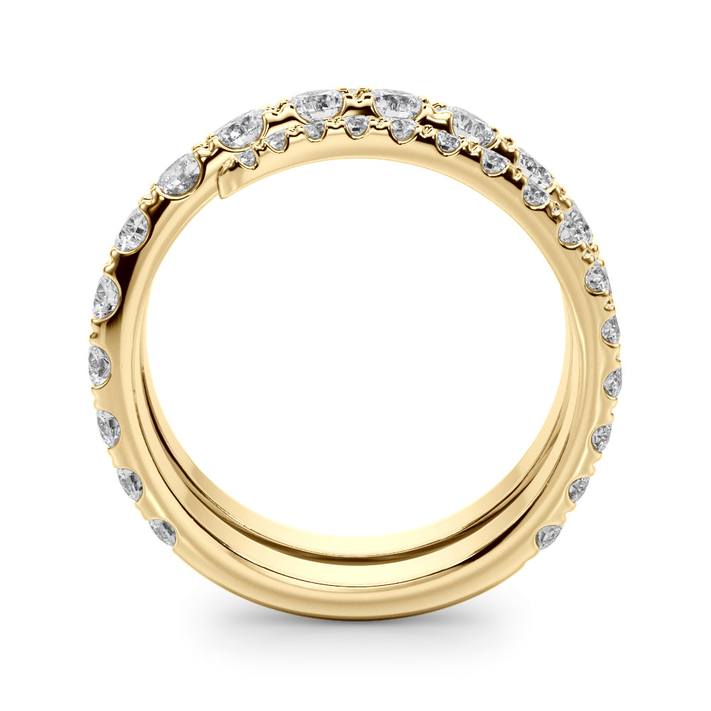 Lab-Grown Diamond Three Strands Ring (7200329597112)