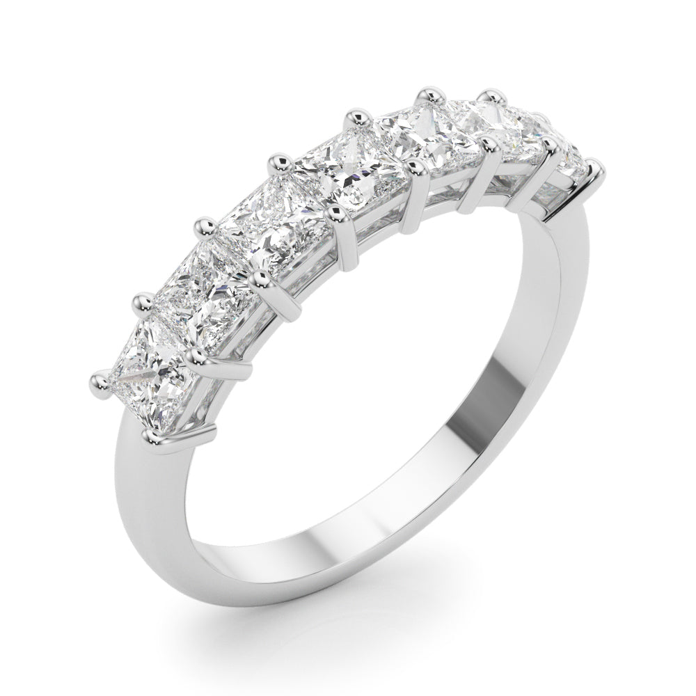 Lab Grown Diamond 7 Stone Princess Cut Ring (7200329695416)