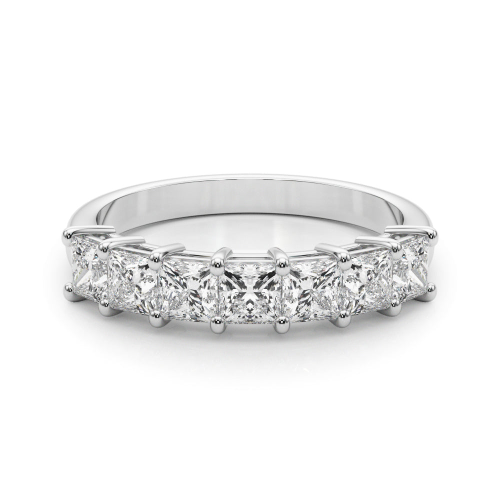 Lab Grown Diamond 7 Stone Princess Cut Ring (7200329695416)