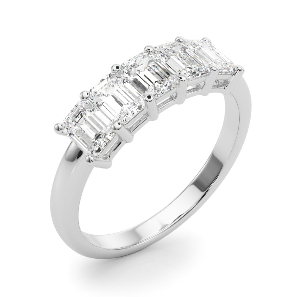 Lab Grown Diamond 5 Stone Emerald Cut Ring (7200329728184)