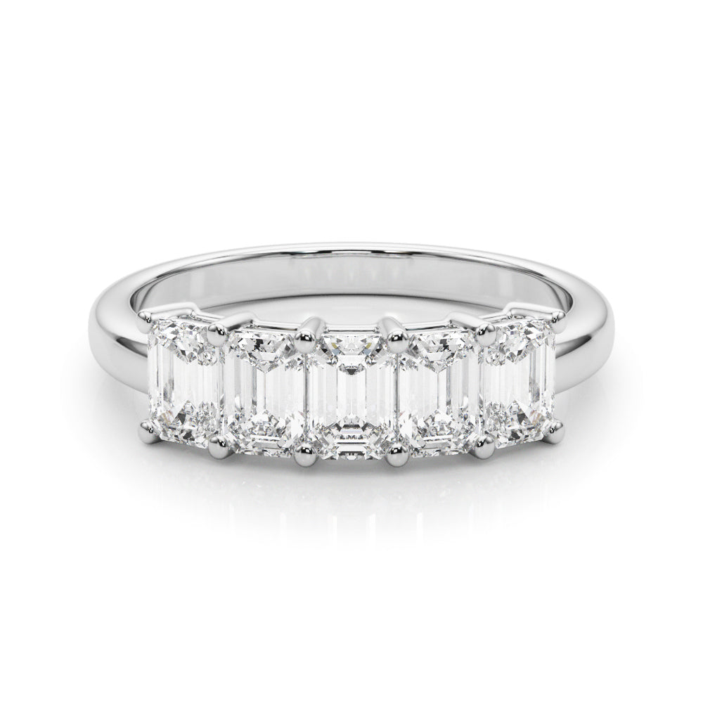 Lab Grown Diamond 5 Stone Emerald Cut Ring (7200329728184)