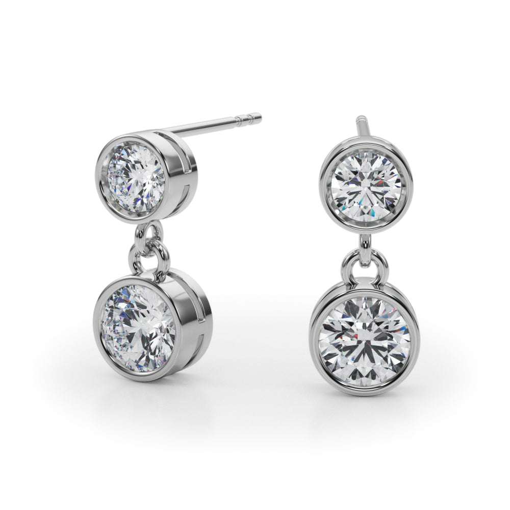 Double Bezel Lab-Grown Diamond Drop Earrings (2/5 ct. tw) (7200330580152)