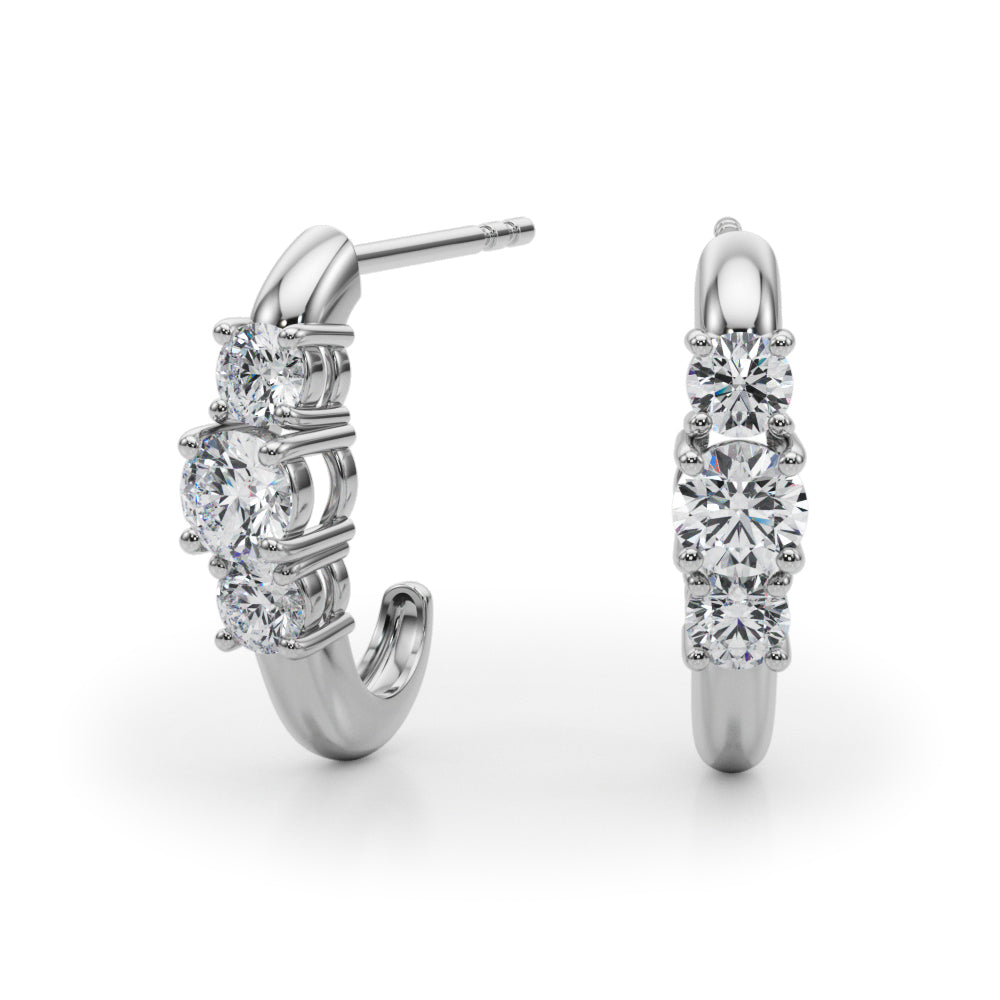 Trio Lab-grown Diamond Earrings (7201705492664)