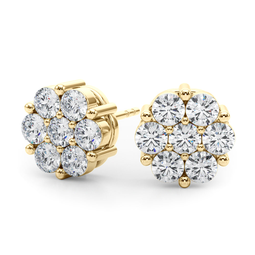 Flower Cluster Lab-Grown Diamond Studs (7201705558200)