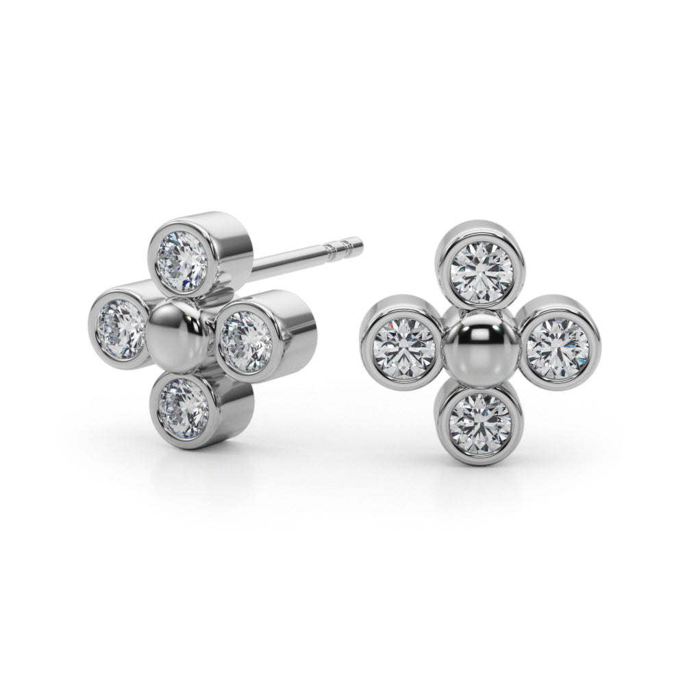 Lab Grown Diamond Cluster Earrings (1/2 ct. tw.) (7207335329976)