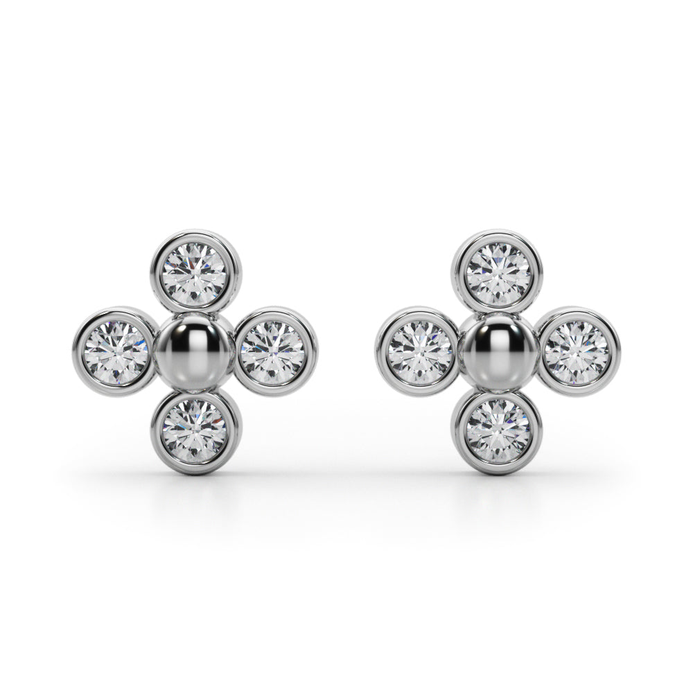 Lab Grown Diamond Cluster Earrings (1/2 ct. tw.) (7207335329976)