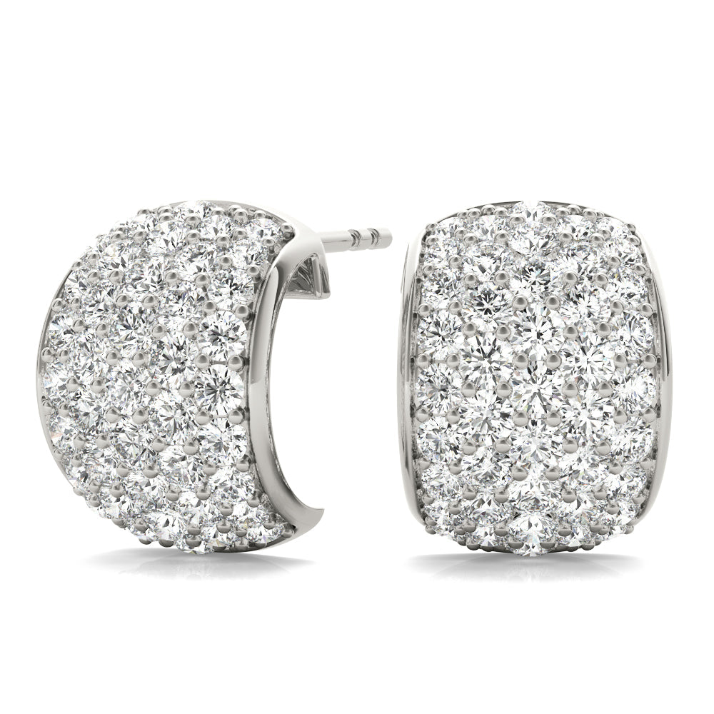 Wide Pavé Lab Grown Diamond Earrings (1.00 ct. tw.) (7201705722040)