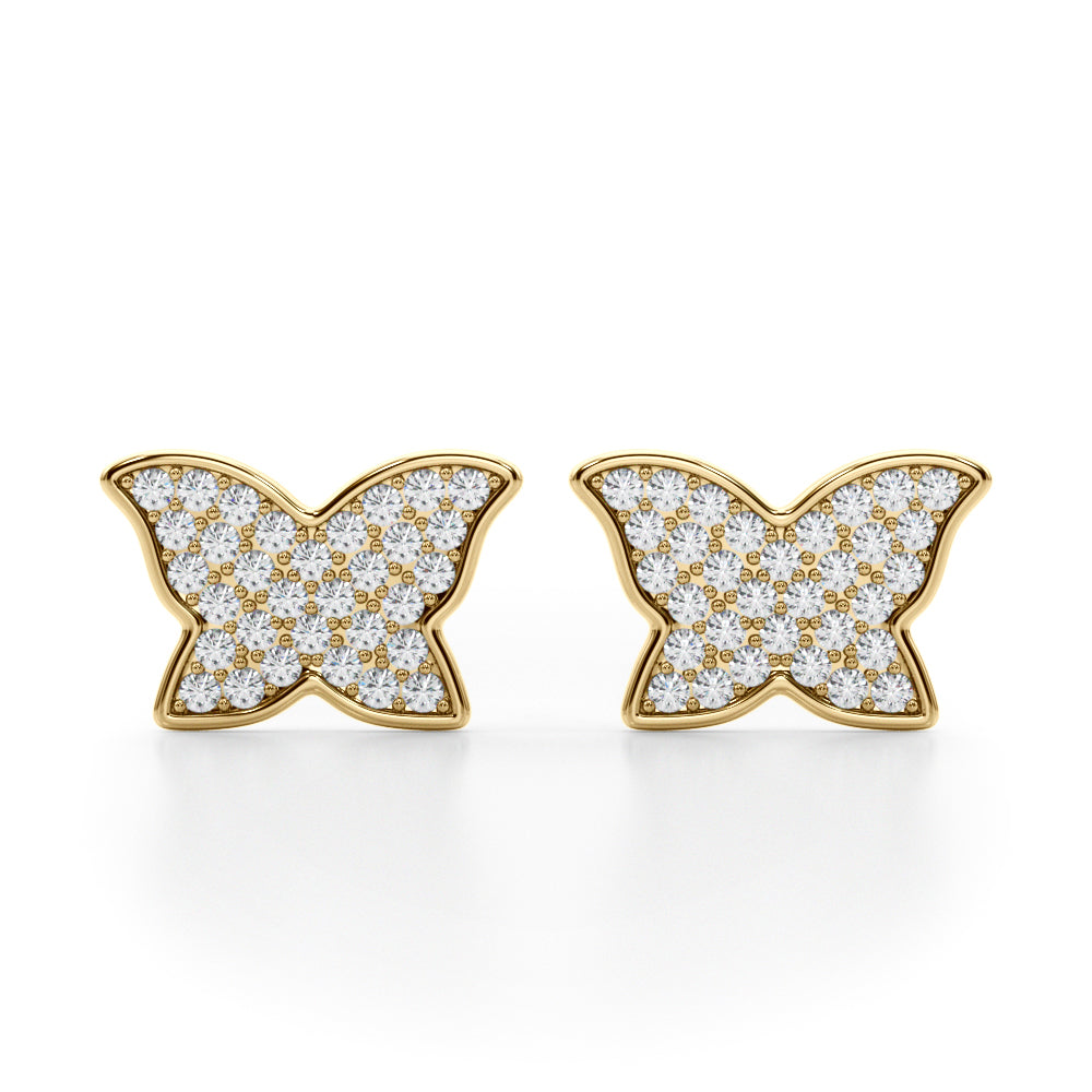 Butterfly Lab-Grown Pavé Diamond Stud Earrings (2/3 ct. tw.) (7201705853112)