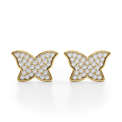Butterfly Lab-Grown Pavé  Diamond Stud Earrings (2/3 ct. tw.) (7201705853112)