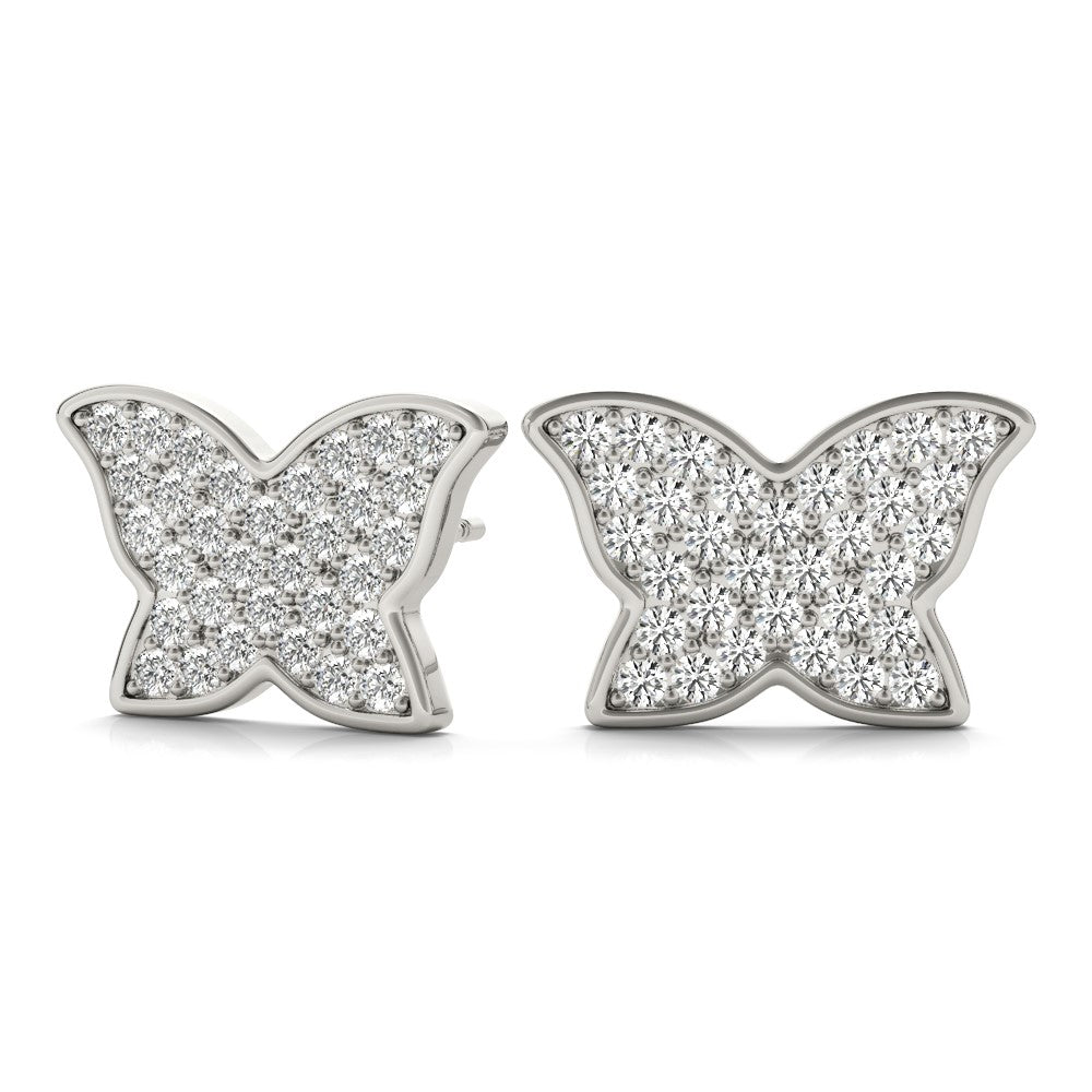 Butterfly Lab-Grown Pavé Diamond Stud Earrings (2/3 ct. tw.) (7201705853112)