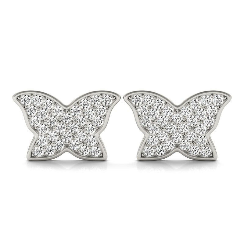 Butterfly Lab-Grown Pavé Diamond Stud Earrings (2/3 ct. tw.) (7201705853112)