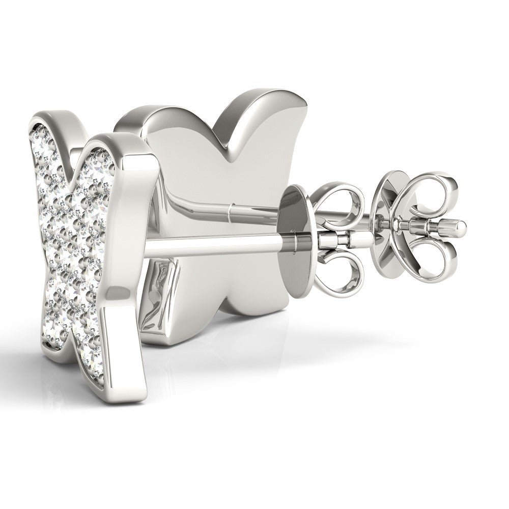 Butterfly Lab-Grown Pavé Diamond Stud Earrings (2/3 ct. tw.) (7201705853112)