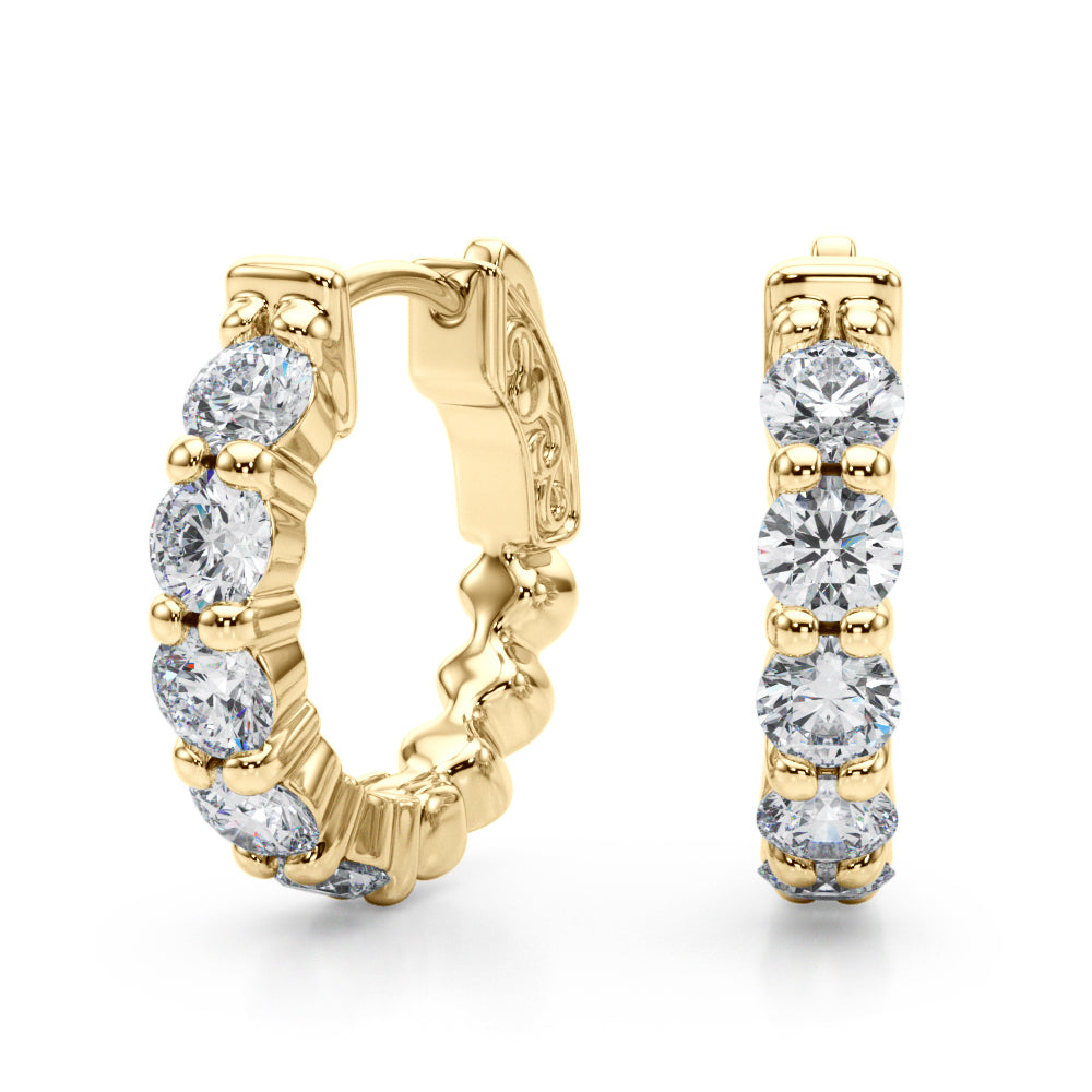 Shared Prong Diamond Hoop Earrings (1.60 ct. tw.) (7196795666616)