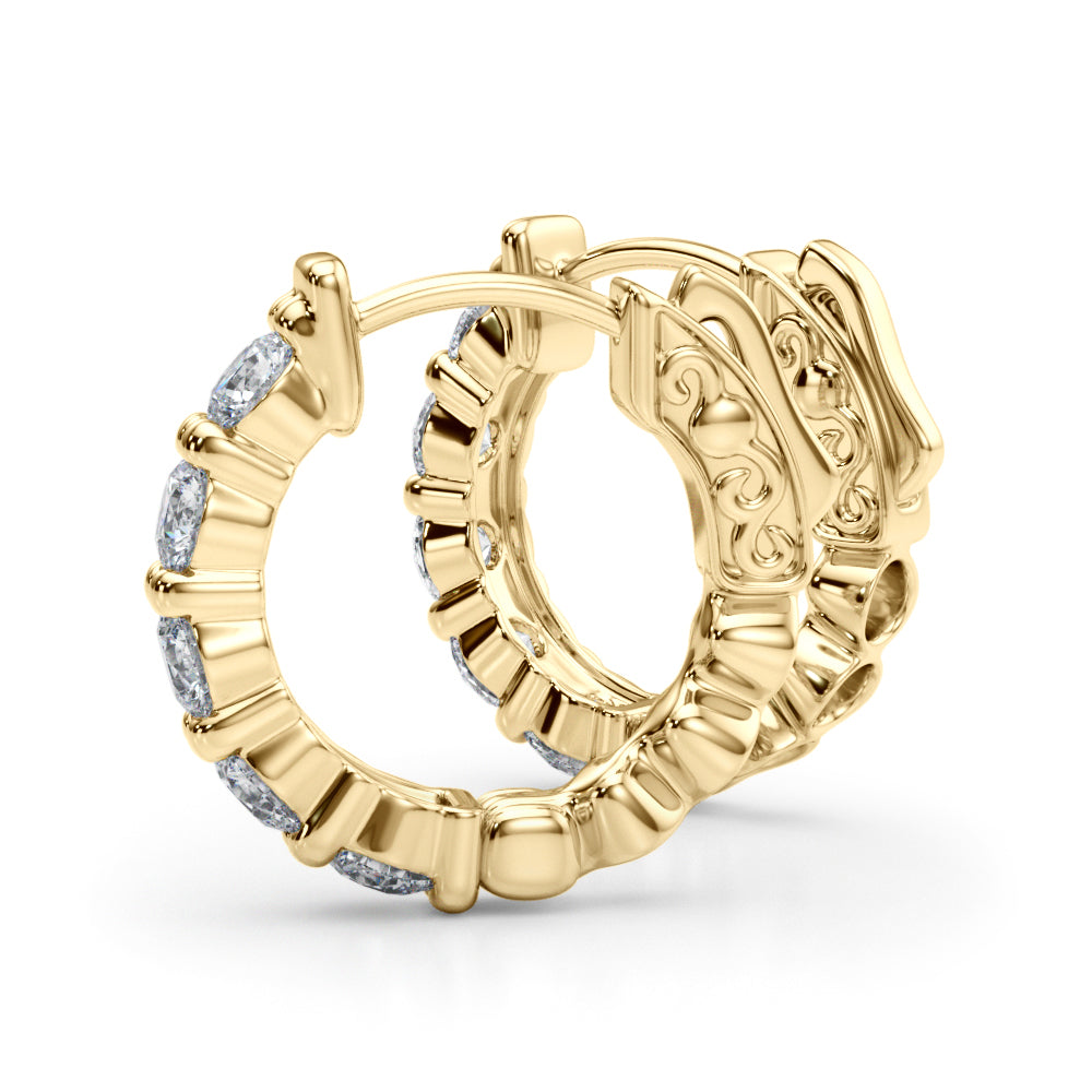Shared Prong Diamond Hoop Earrings (1.60 ct. tw.) (7196795666616)