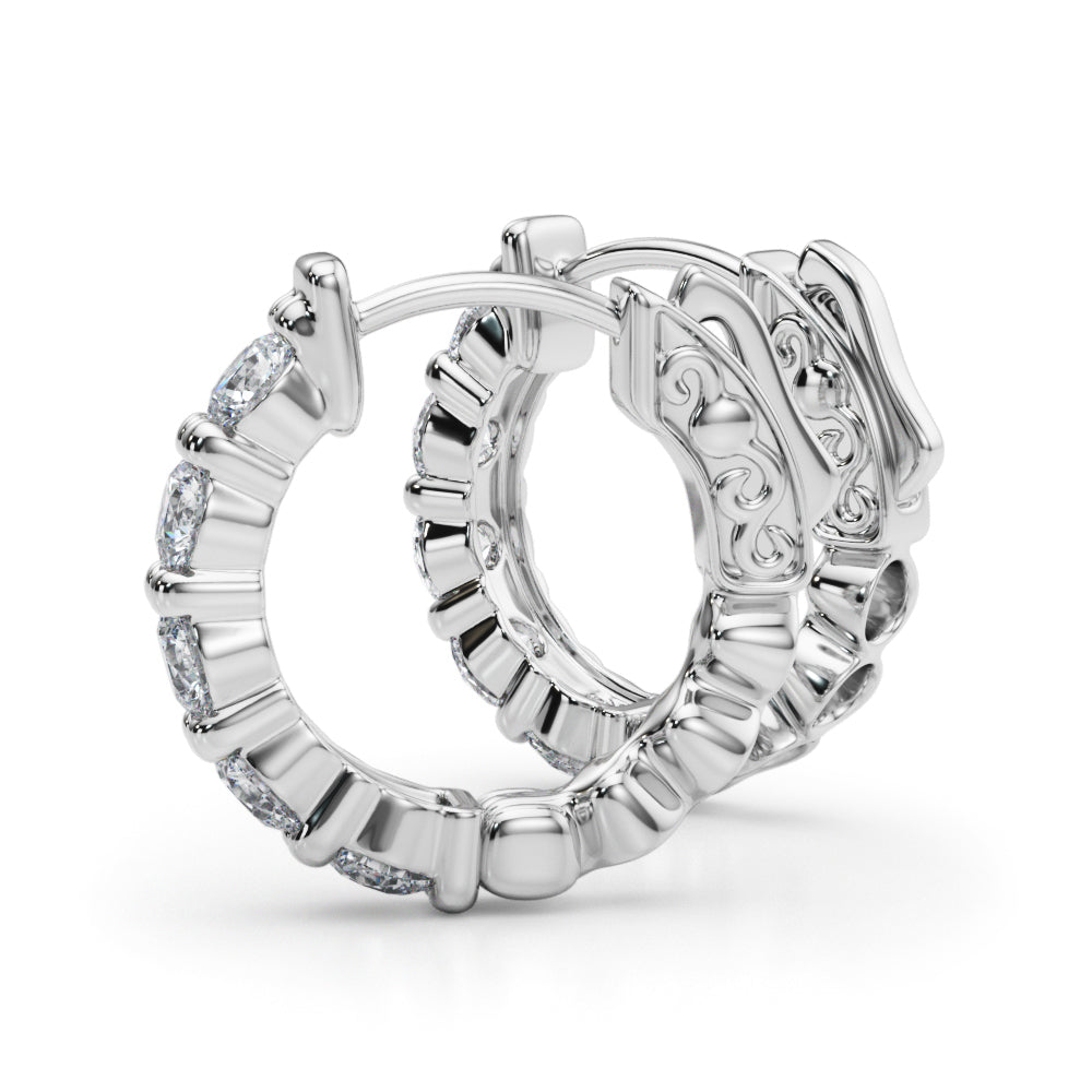 Shared Prong Diamond Hoop Earrings (1.60 ct. tw.) (7196795666616)