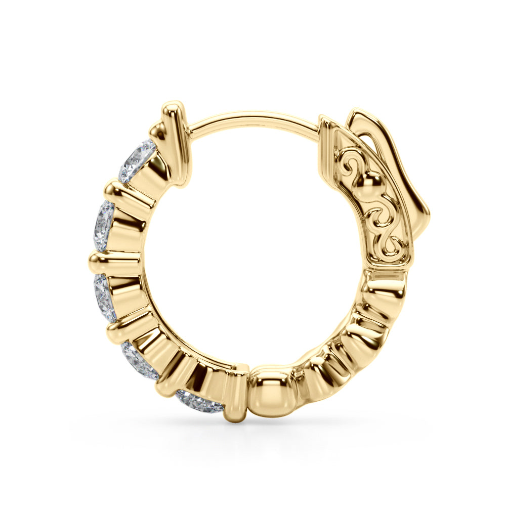 Shared Prong Diamond Hoop Earrings (1.60 ct. tw.) (7196795666616)
