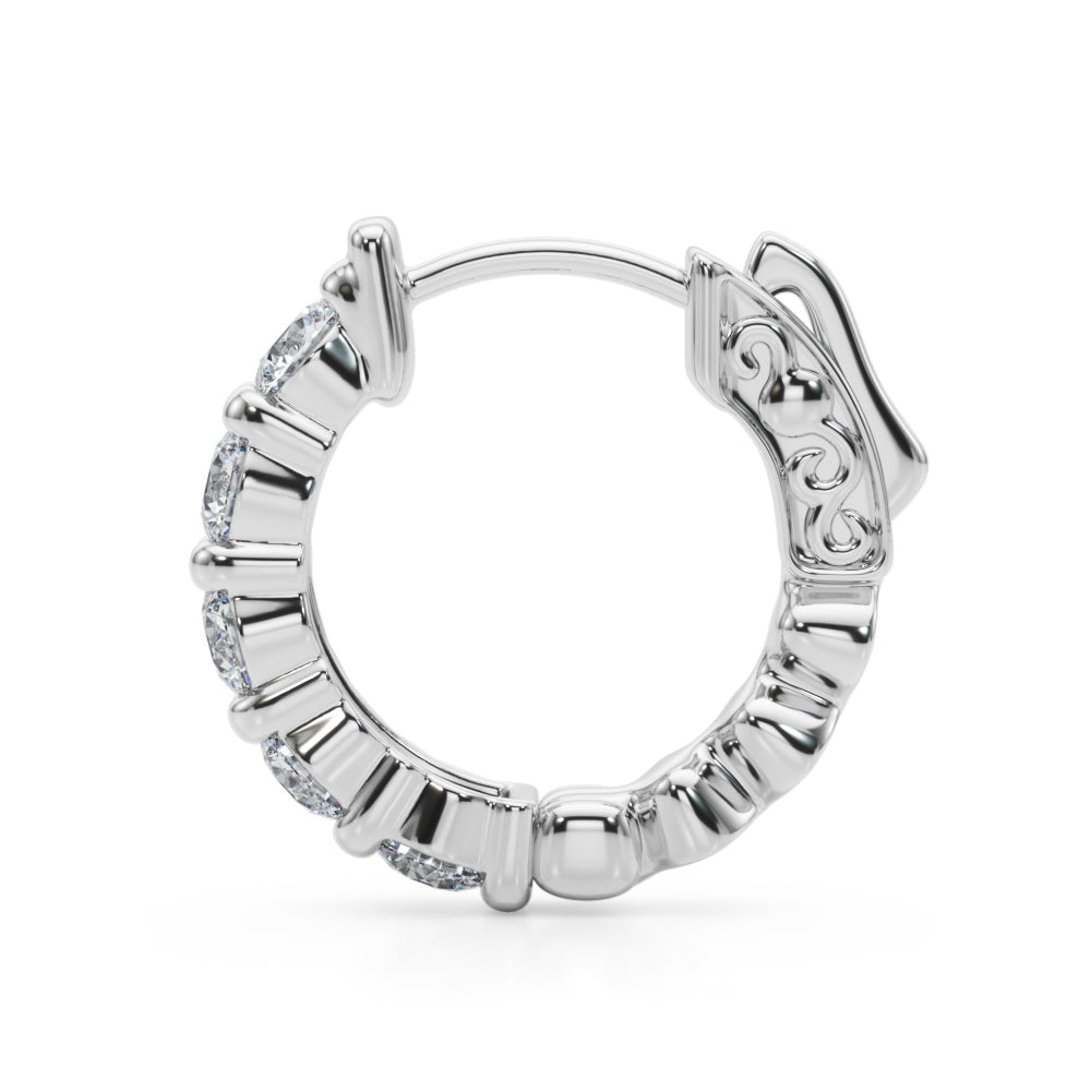 Shared Prong Diamond Hoop Earrings (1.60 ct. tw.) (7196795666616)