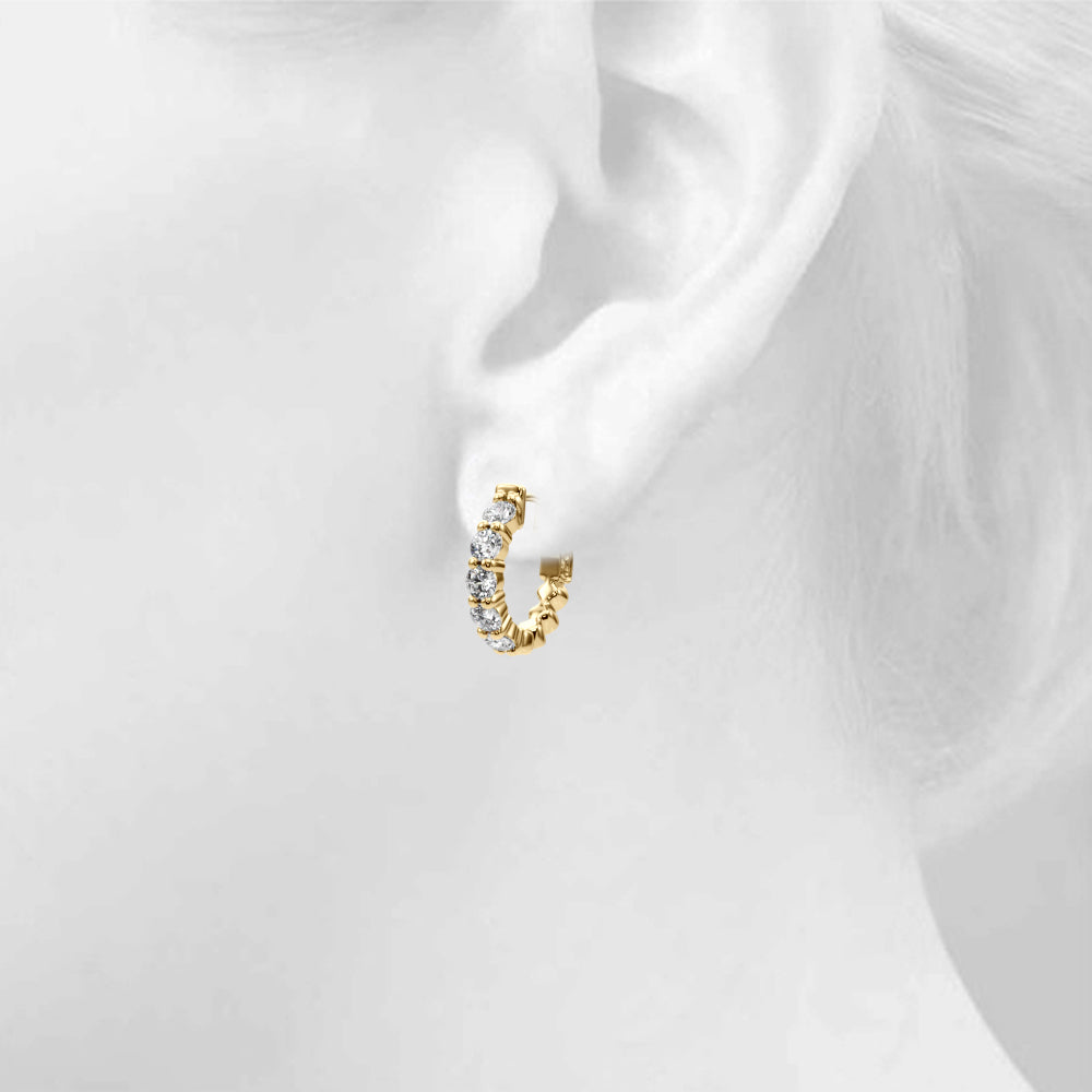 Shared Prong Diamond Hoop Earrings (1.60 ct. tw.) (7196795666616)