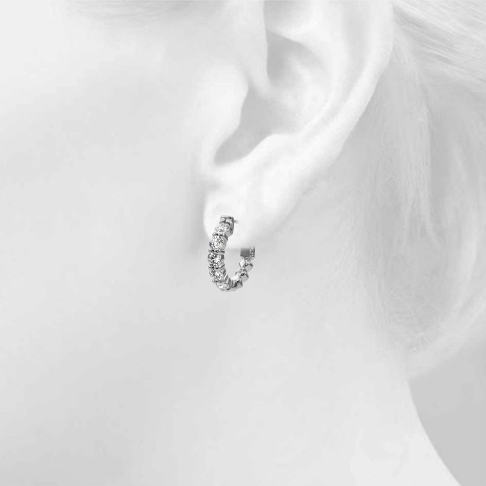 Shared Prong Diamond Hoop Earrings (1.60 ct. tw.) (7196795666616)