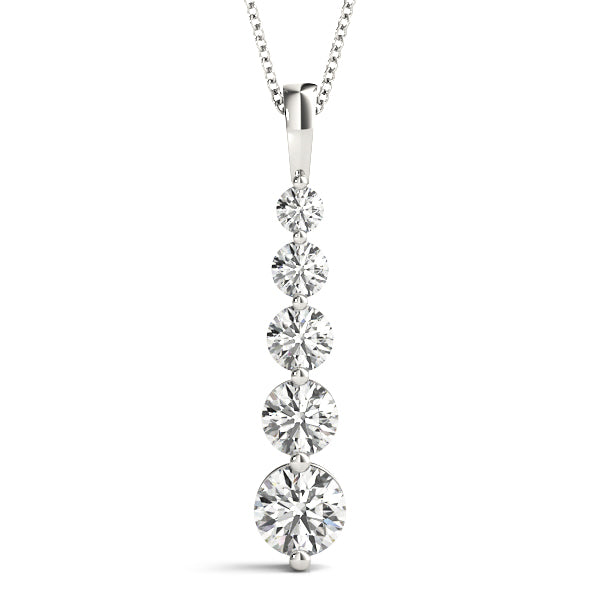 Five Stone Lab-Grown Diamond Graduating Pendant (2.00 ct. tw.) (7201706016952)