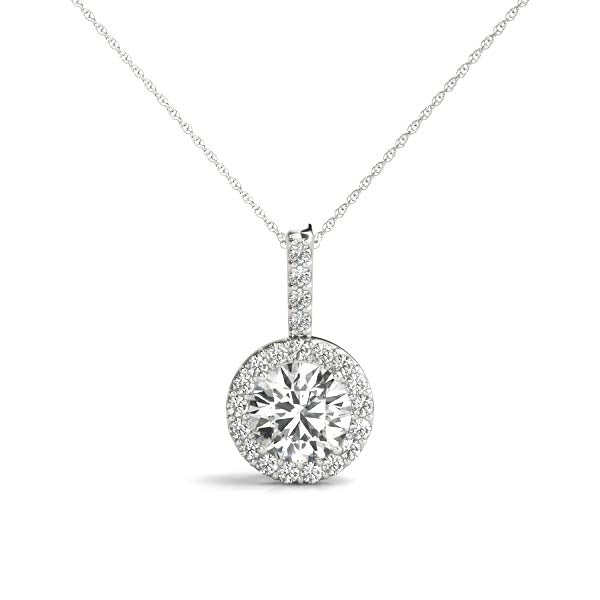 Round Lab-Grown Diamond Halo Pendant (2/3 ct. tw.) (7201706115256)