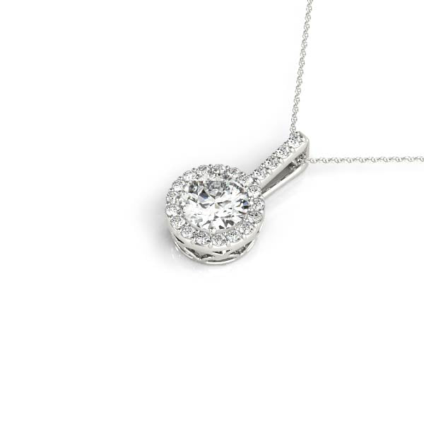 Round Lab-Grown Diamond Halo Pendant (2/3 ct. tw.) (7201706115256)